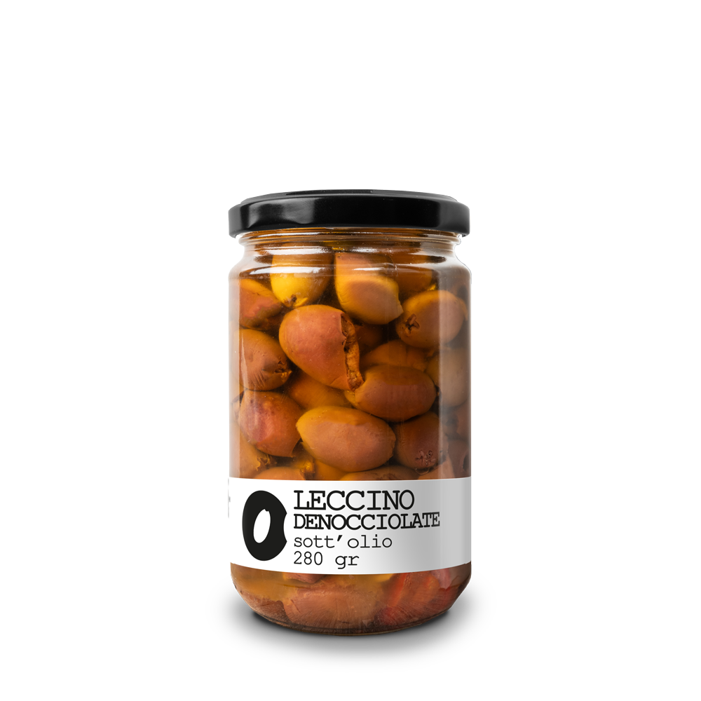 ODC-LECDX280 15 Olive nere Leccino denocciolate sott'olio - immagine 1