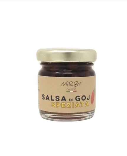Salsa di Goji bio speziata prodotto di eccellenza dell'Azienda Agricola Mirbì