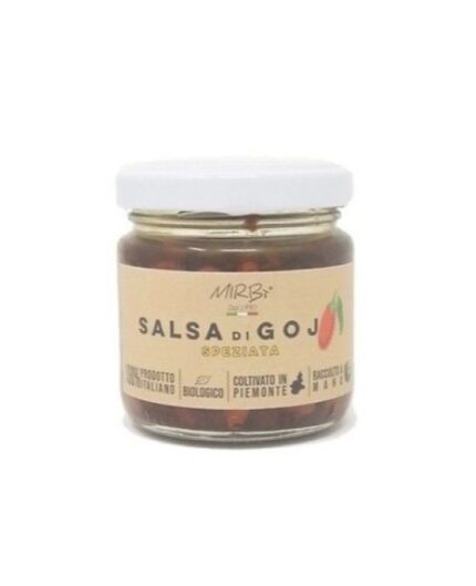 Salsa di Goji bio speziata prodotto di eccellenza dell'Azienda Agricola Mirbì