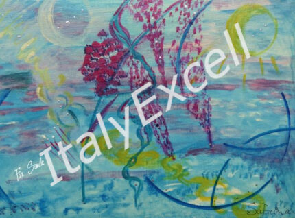 Il dipinto "Papà" della pittrice Sabrina è un capolavoro dell'arte contemporanea. Nell'opera prevale il tema della Natura come Essenza intima, gioiosa e colorata della Vita